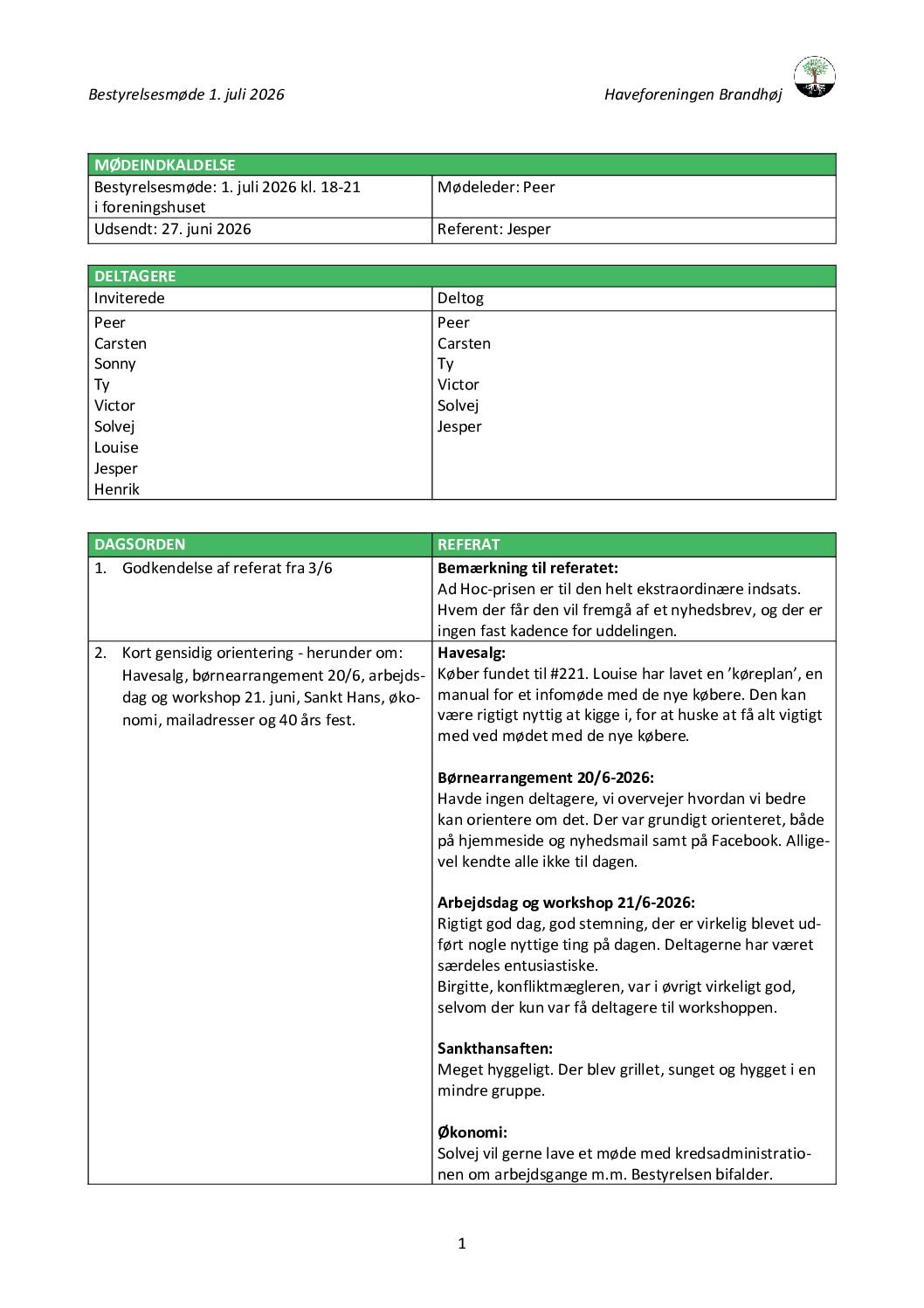 20260701 Bestyrelsesmøde referat